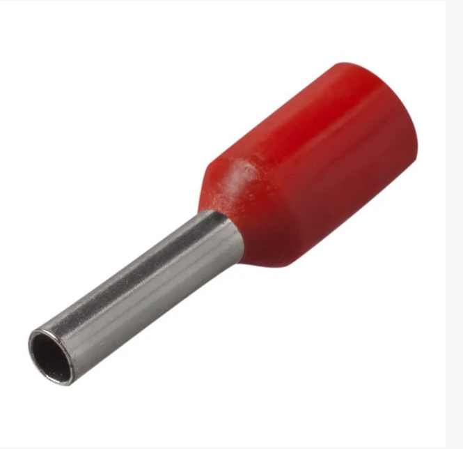Наконечник изолированный УЕК Е1012 1 мм2 гильза 12 мм 100 шт. Красный (UGN10-001-03-12)