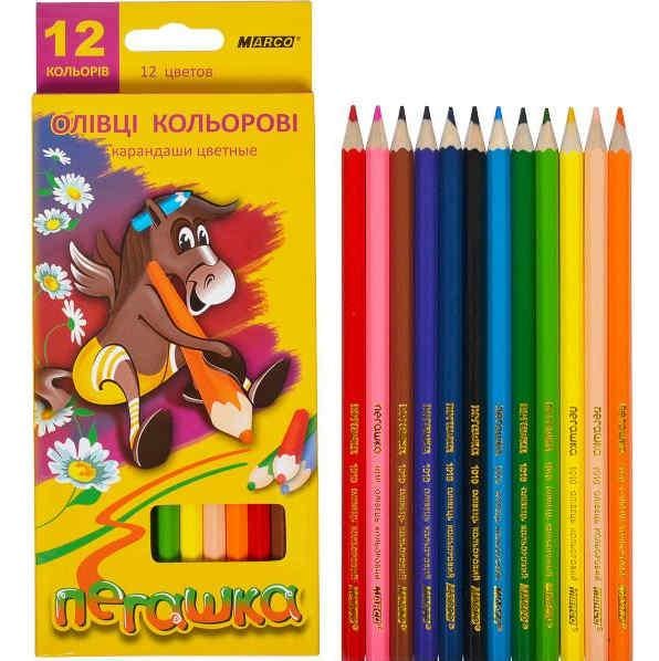 Олівці кольорові Marco Пегашка 12 кольорів