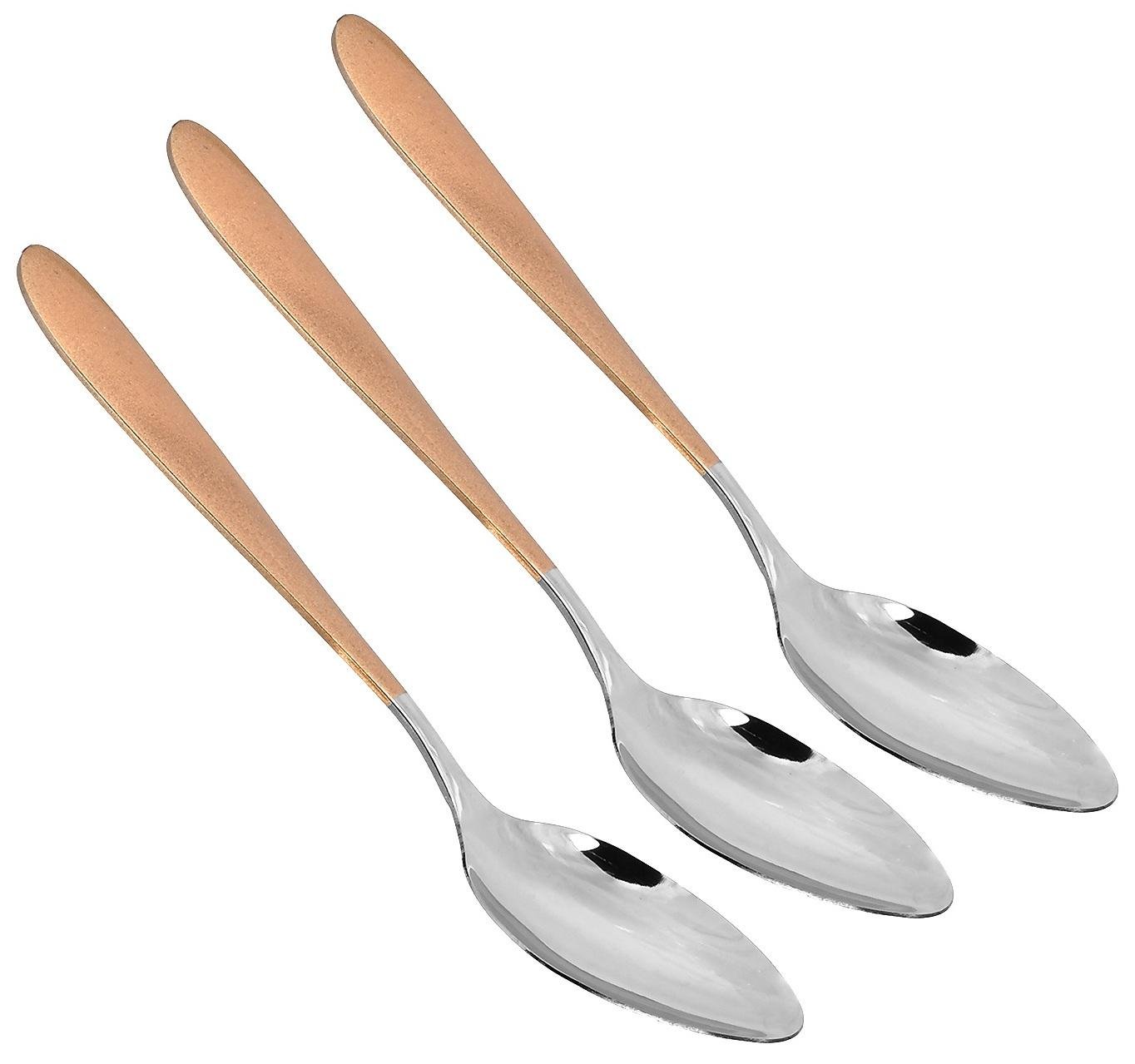 Набор столовых ложек Stenson Golden Mat из нержавеющей стали 3 шт. (30451) - фото 1 Набор столовых ложек Stenson Golden Mat из нержавеющей стали 3 шт. (30451) - фото 1