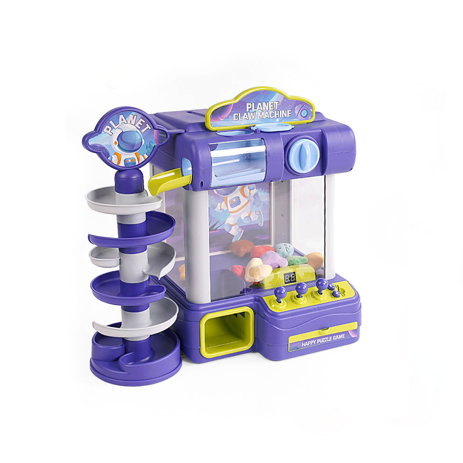 Детский игровой автомат G 228 A-98912/6 подсветки/мелодии/мягкие игрушки/шарики/от батареек/сети/игра с шариком/монетки/в коробке (25422853)