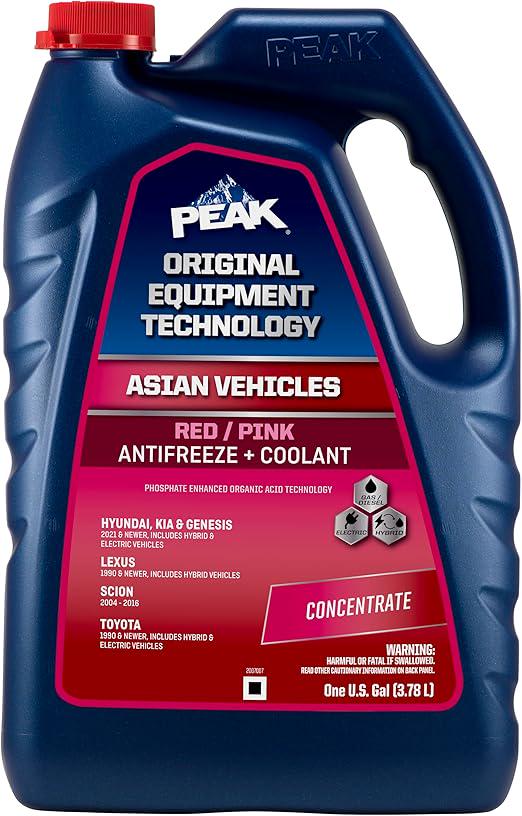 Рідина охолоджуюча PEAK OET ASIAN RED/PINK EXP FS 6/1/3,785 л