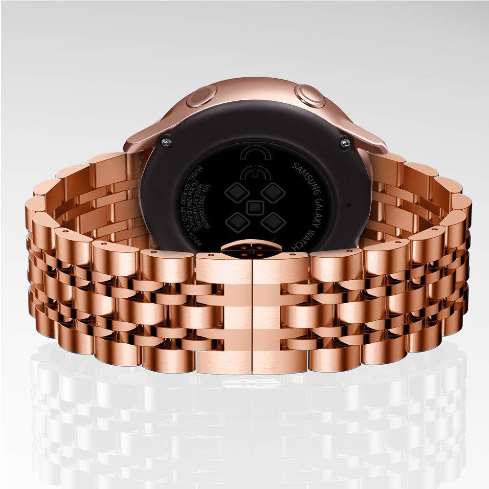 Ремешок стальной BeWatch 20мм для Samsung Galaxy Watch 42/3 41 мм/Active/Active 2 Розовое золото (1012438) - фото 5