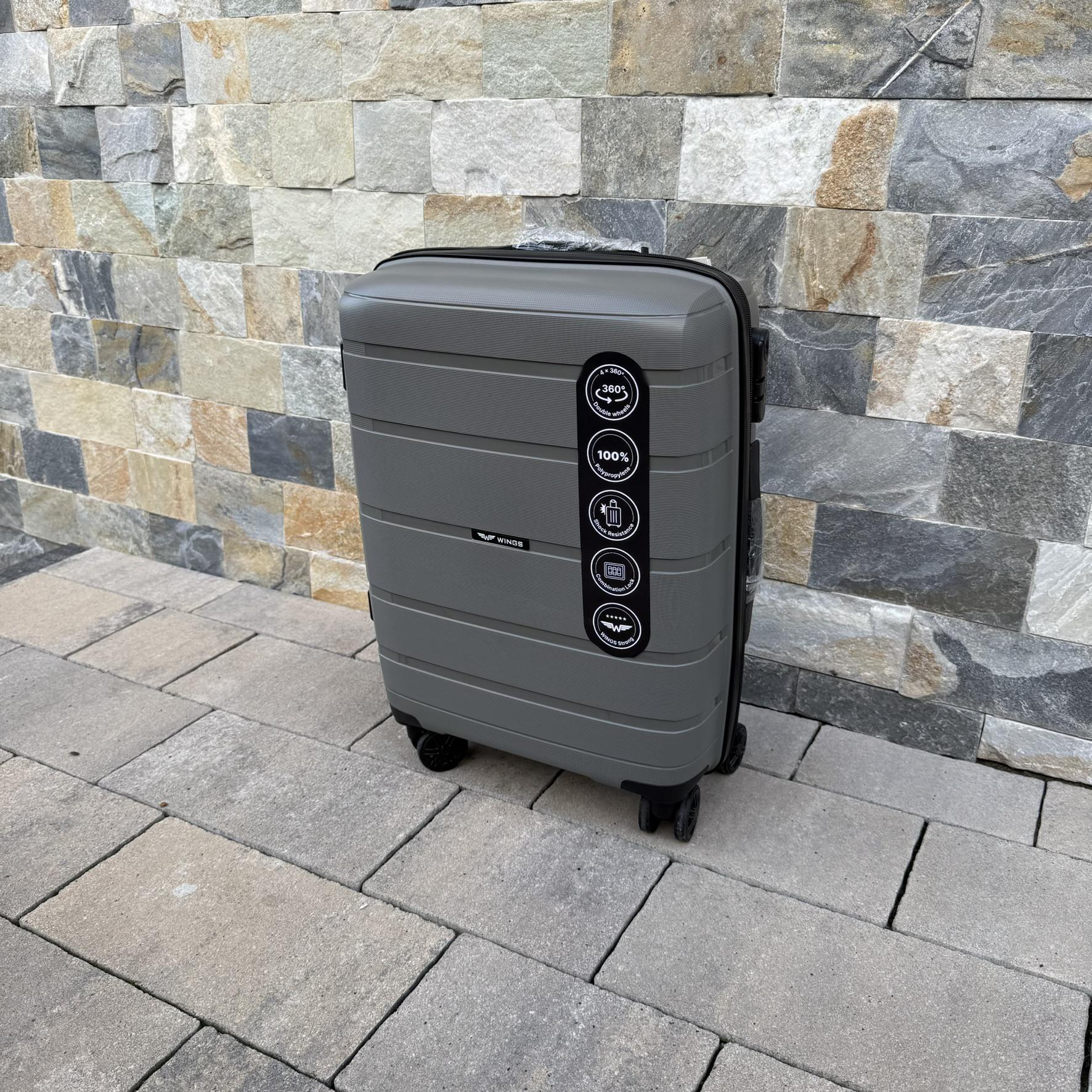 Валіза дорожня з поліпропілену Wings HWF03 S Сірий (30631273) - фото 3