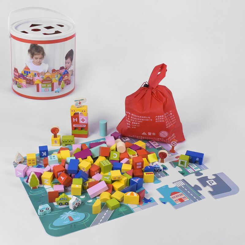 Деревянная игрушка Конструктор 115 деталей (В 33491) Деревянная игрушка Конструктор 115 деталей (В 33491)