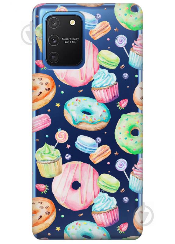 Прозрачный силиконовый чехол iSwag для Samsung Galaxy S10 Lite с рисунком - Пончики (KS3455) Прозрачный силиконовый чехол iSwag для Samsung Galaxy S10 Lite с рисунком - Пончики (KS3455)