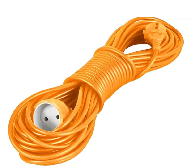 Удлинитель ПВС 10м 16A С8-02х1.5-5-O 3000 Вт 16А 250В папа-мама Оранжевый
