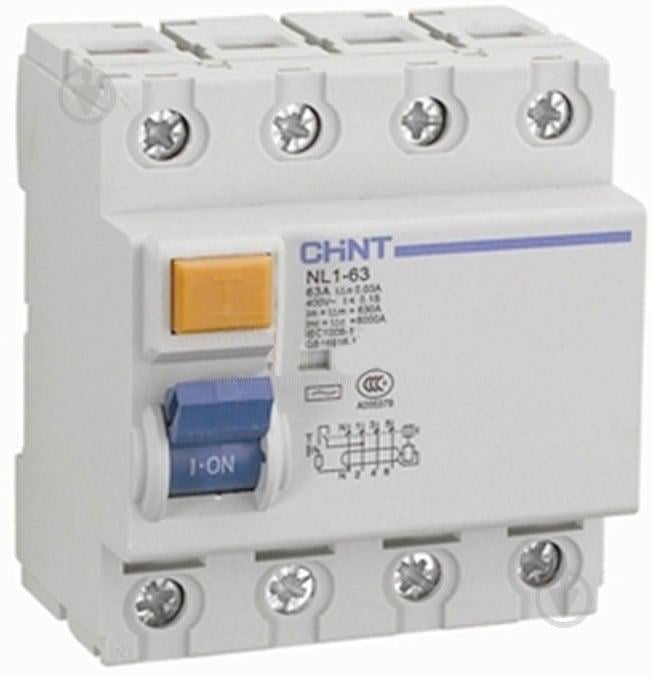 Диференціальне реле CHINT NL1-63 200225 ПЗВ 6kA 4P 63A 30mA тип AC DB