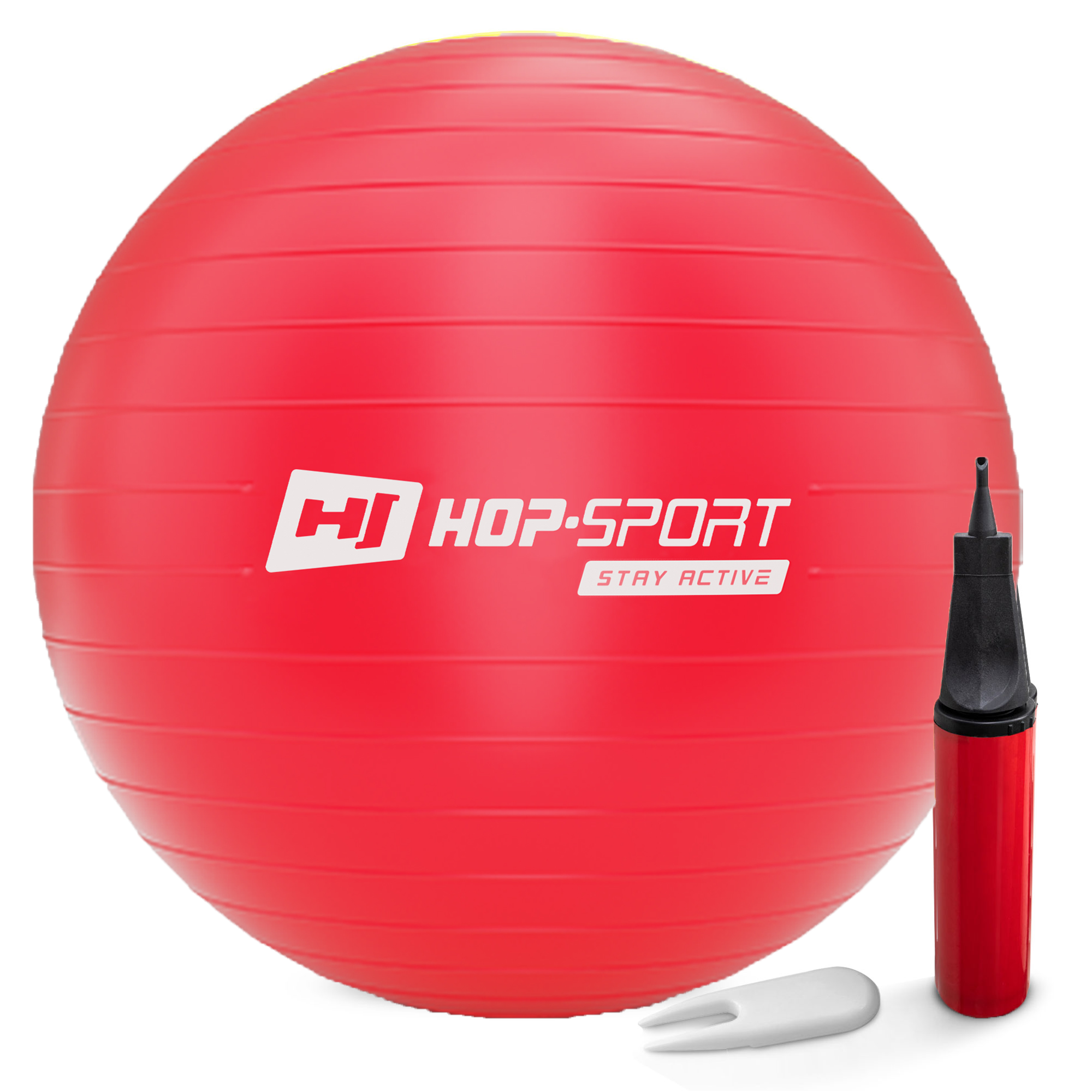 Фитбол Hop-Sport 75 см + насос Красный (1848)