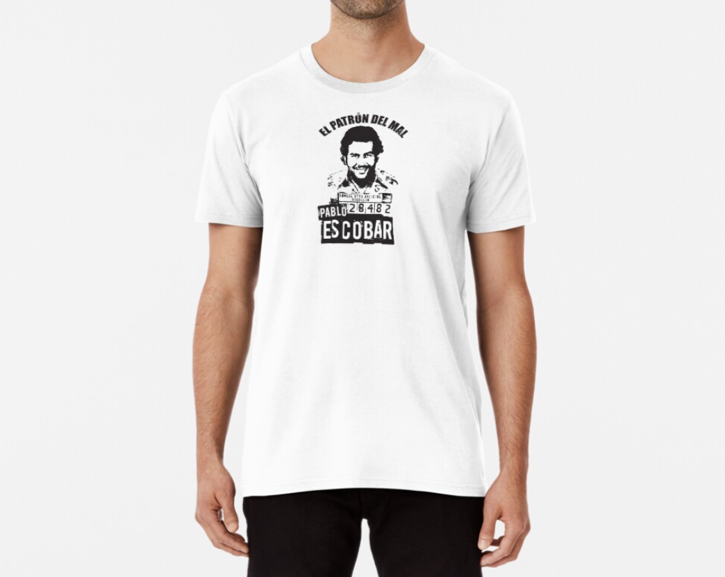 Футболка мужская Stedman с принтом Pablo Escobar XL Белый (ПН42-4)