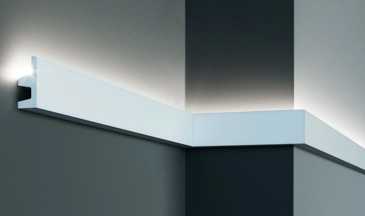 Молдинг поліуретановий гладкий серія F Tesori KF 501 жорсткий 2000 мм (2328311463)