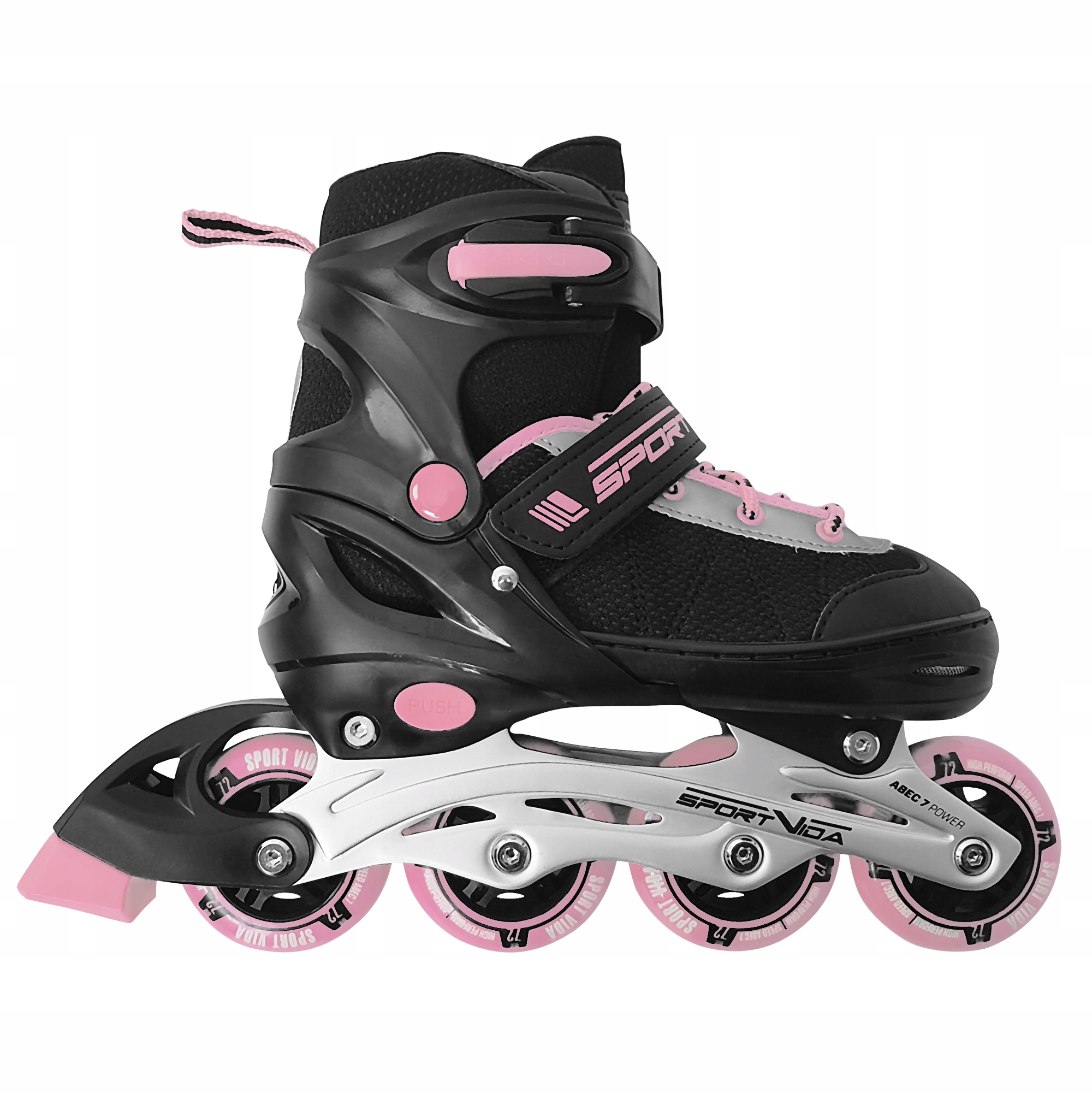 Роликовые коньки SportVida SV-UP0004 Size 38-41 Black/Pink - фото 6