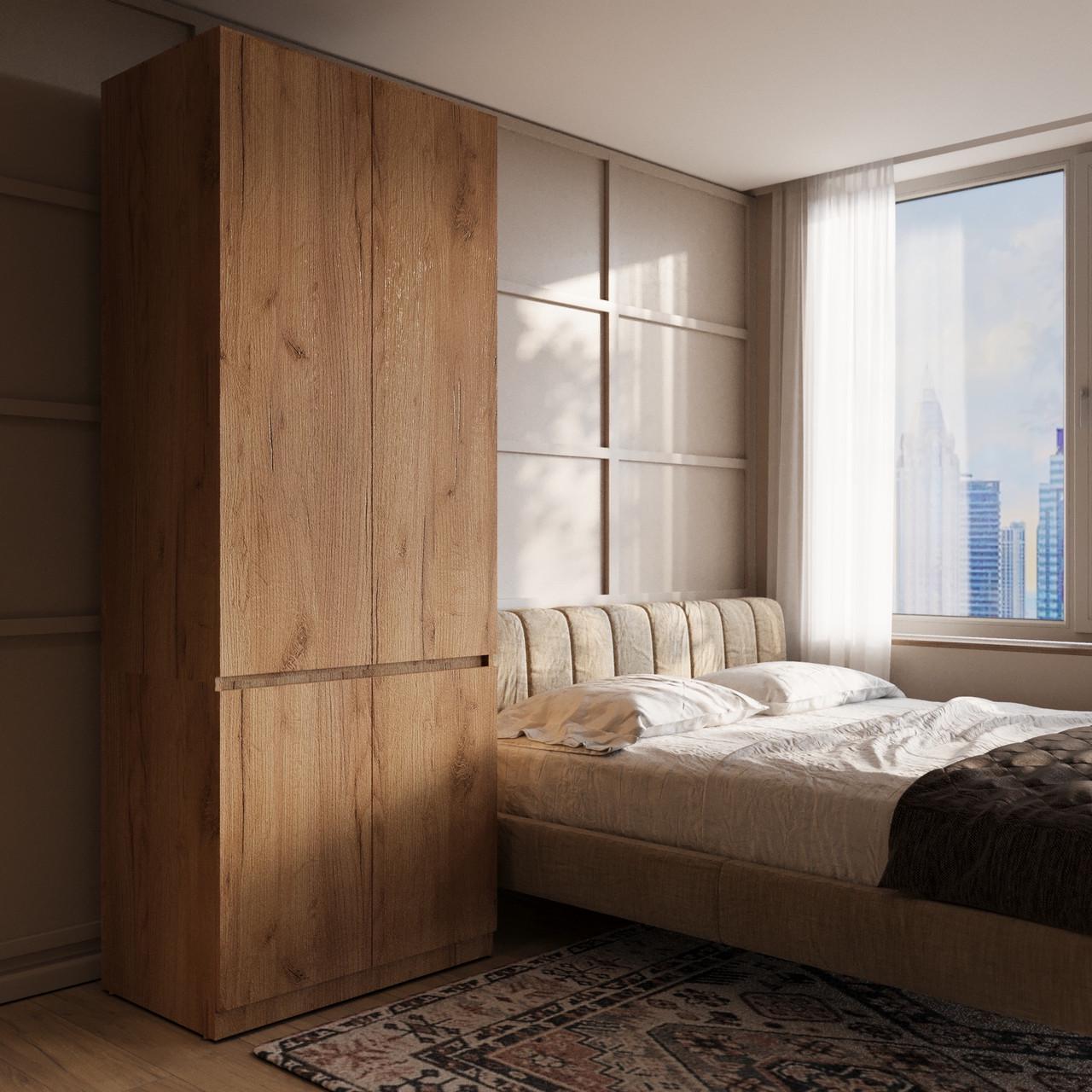 Шафа MEBEX на 4 полиці 80х50х210 см Дуб Крафт (VX4SDC)