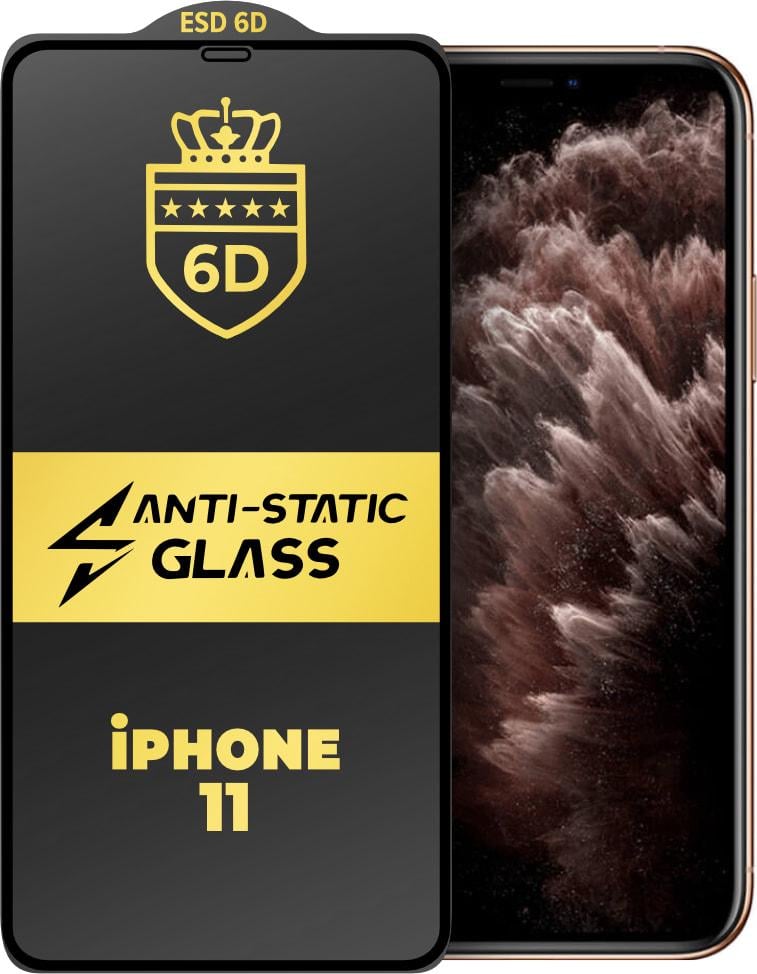 Защитное стекло 6D Anti-Static iPhone 11 Glass Shield