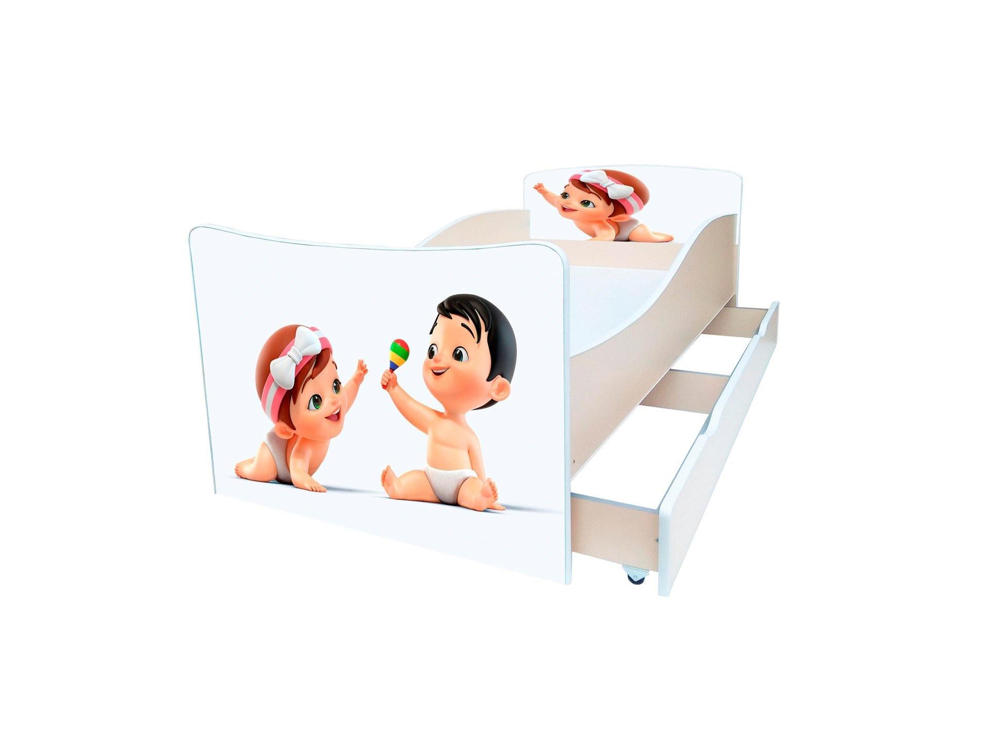 Кровать детская Viorina-Deko Kinder 68 с ящиком ламинированное ДСП 80х170 мм Белый Кровать детская Viorina-Deko Kinder 68 с ящиком ламинированное ДСП 80х170 мм Белый