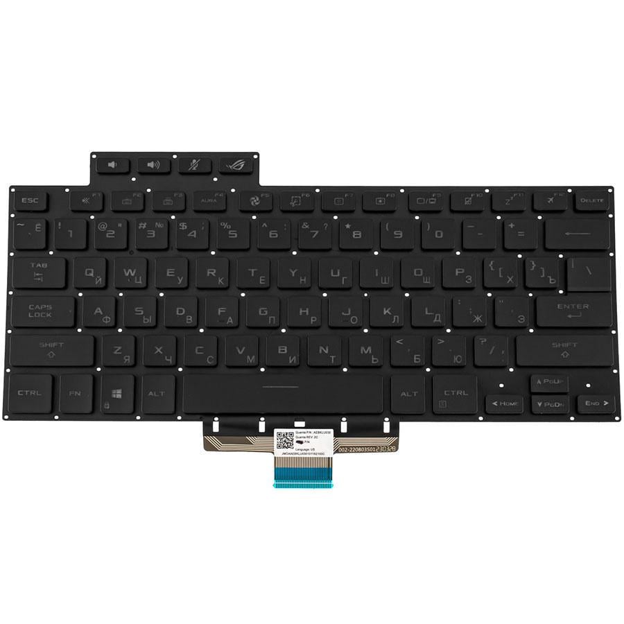Клавиатура для ноутбука Asus GA503 series rus без фрейма/подсветки клавиш Black (171888) Клавиатура для ноутбука Asus GA503 series rus без фрейма/подсветки клавиш Black (171888)