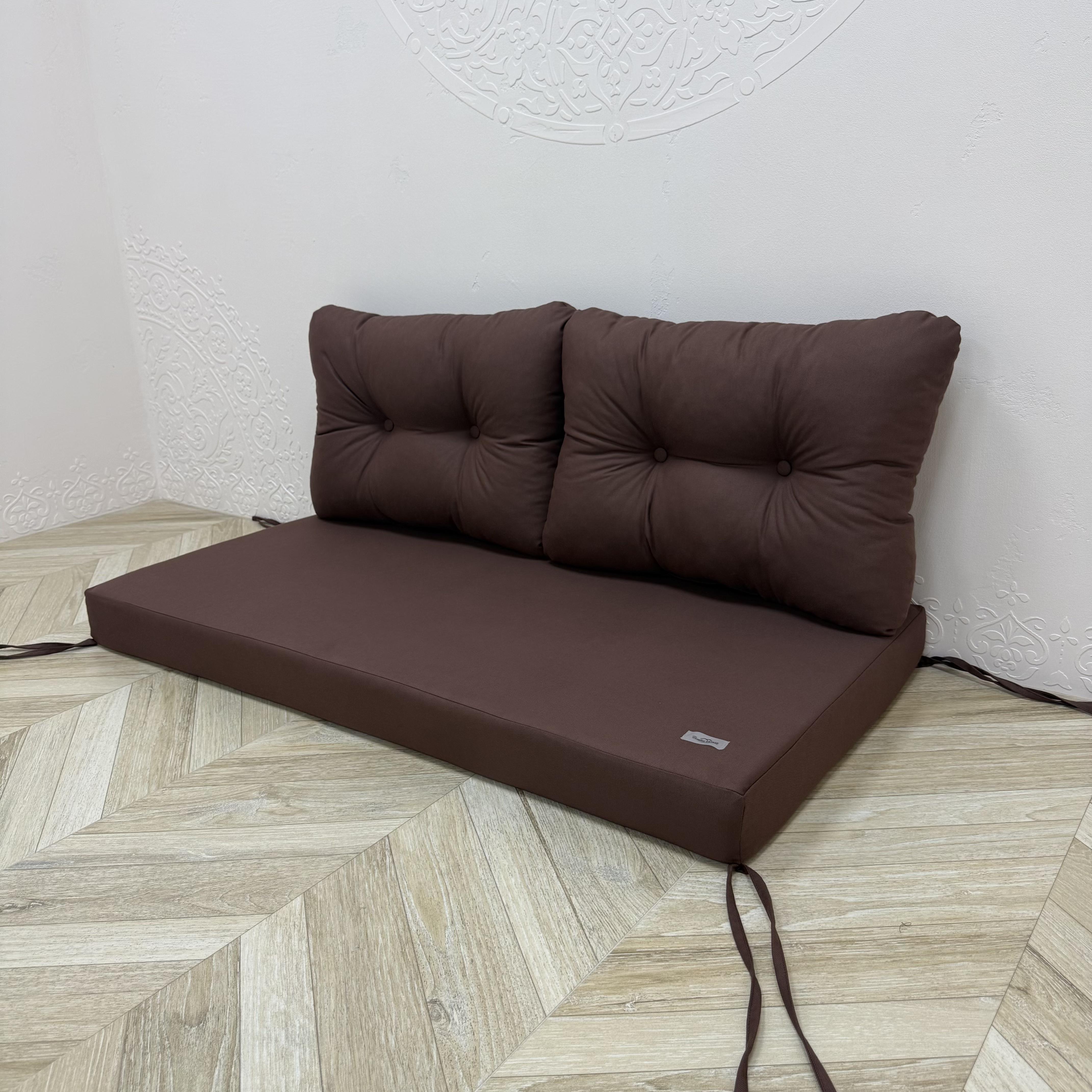 Комплект матрас с прошитыми подушками Comfort Home на поддоны/качели/каркасы/садовая мебель панама 120х60х40х5 см
