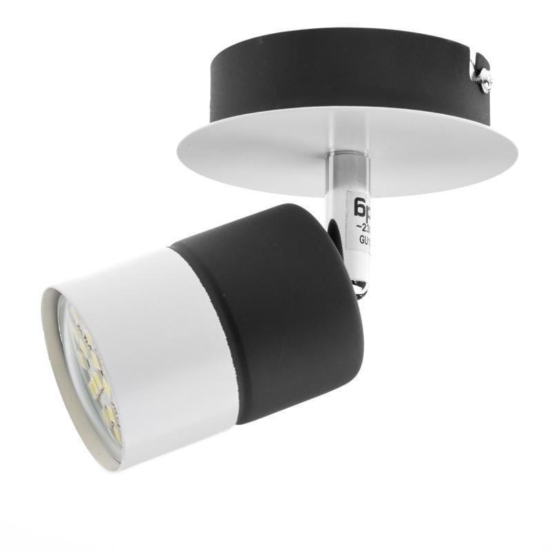 Светильник настенный накладной спот Brille HTL-183/1 GU10 BK + WH 26-719