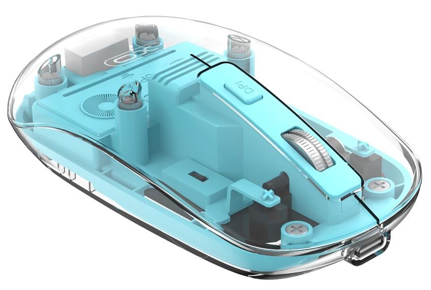 Мышь XO M12 BT беспроводная Прозрачно-голубая (UG-M12 Blue)