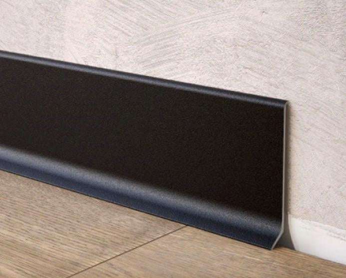 Плінтус алюмінієвий плоский накладний анодований Best Deal 3/60 2,5 м Чорний (30678660)