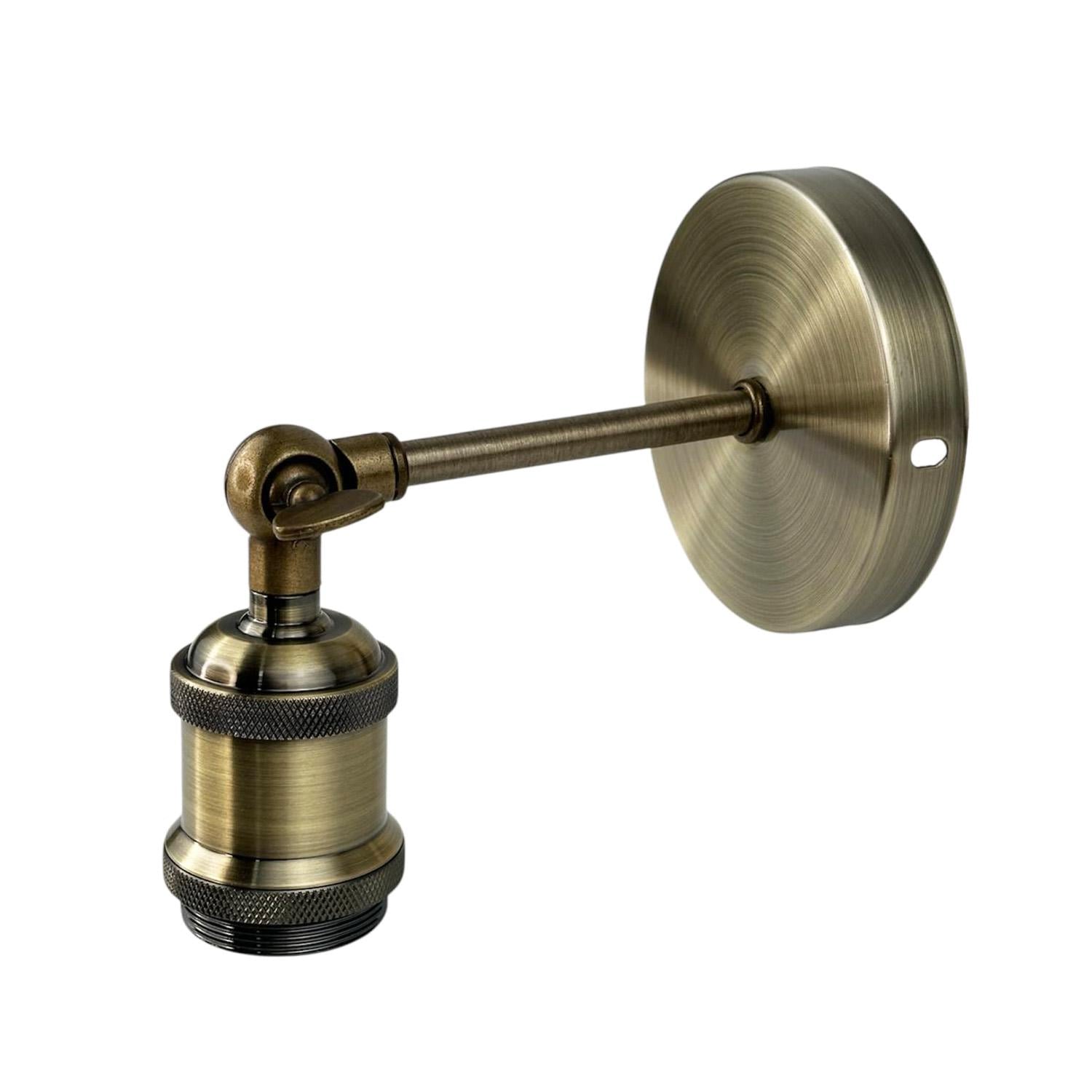 Бра в стиле лофт Ember с патроном и потолочным креплением с поворотным шарниром Бронзовый (53418)