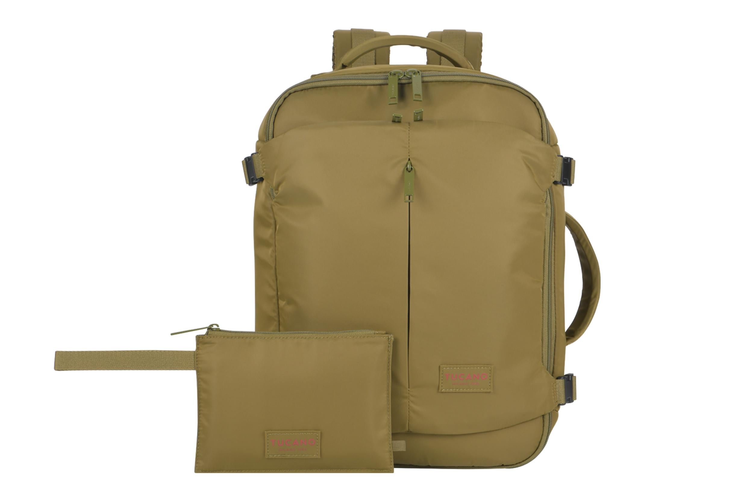 Рюкзак дорожный с косметичкой Tucano TUGO Premium CABIN нейлон 16 23 л Зеленый (BKTUGP-MV)