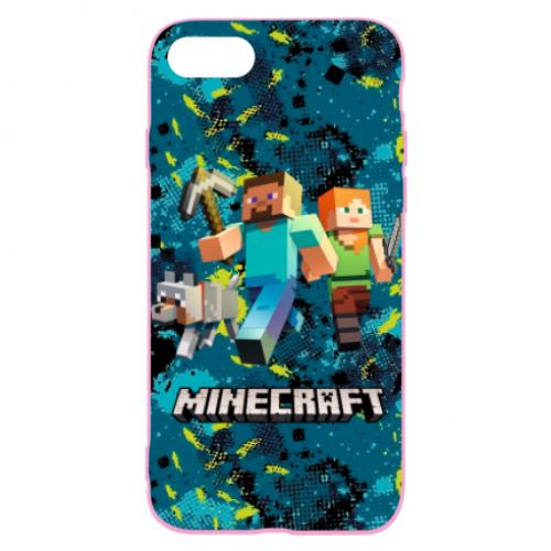 Чехол для iPhone 8 Minecraft Steve Alex And Dog (6848195-7-134799)