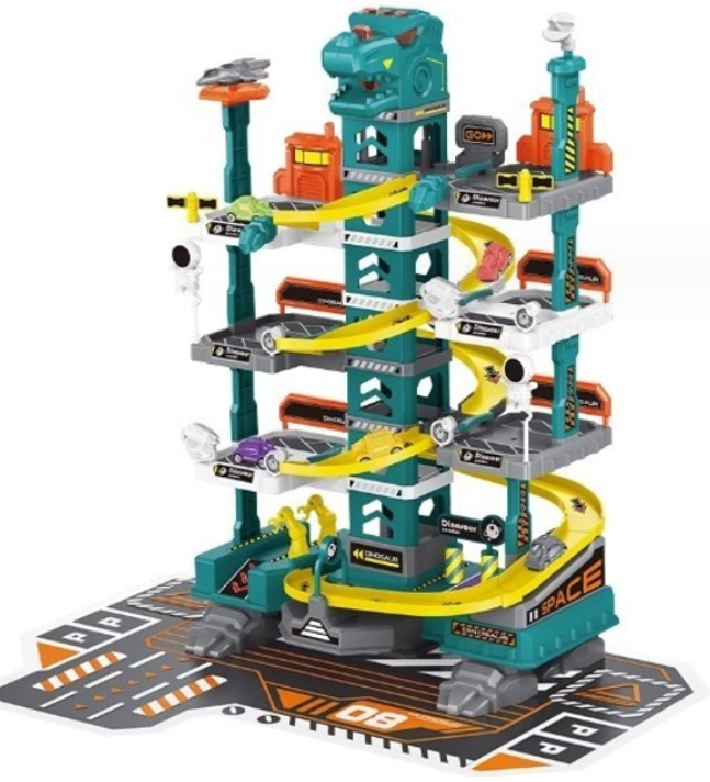 Трек 388-588 Динозавр 92 елементи/автоматичний ліфт/звук/парогенератор/5 машинок в коробці Трек 388-588 Динозавр 92 елементи/автоматичний ліфт/звук/парогенератор/5 машинок в коробці