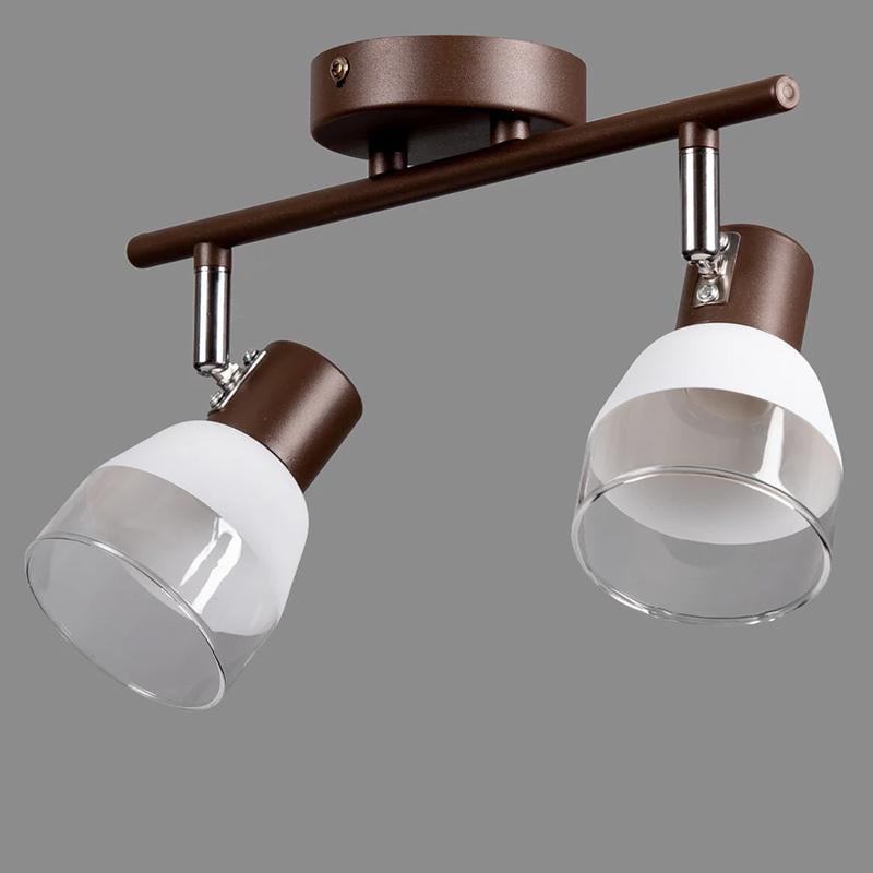 Люстра потолочная Light House SH-15402/2 SKFG+CR на две лампы Коричневый