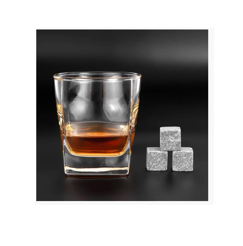 Подарочный набор для алкоголя Камни для виски Whiskey Stones 9 шт. и стаканы Bohemia Sterling 2 шт. - фото 2