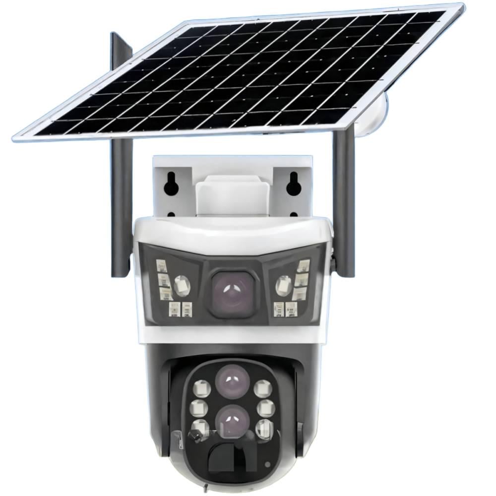 Камера наблюдения V39-4G с 3 линзами 10-кратным зумом и солнечной панелью (9925) Камера наблюдения V39-4G с 3 линзами 10-кратным зумом и солнечной панелью (9925)