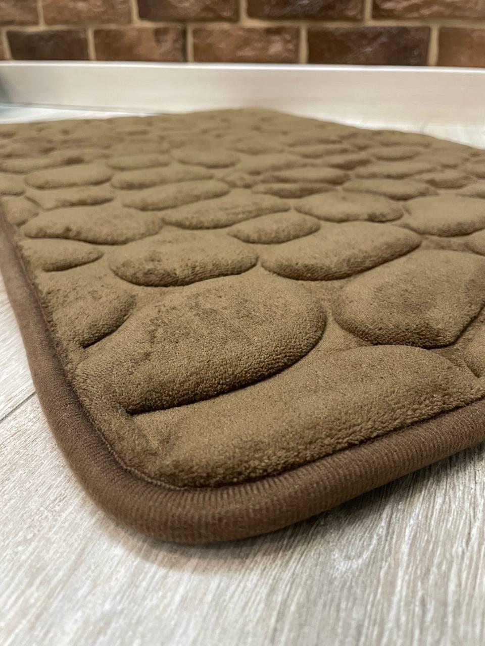 Коврик для ванной Stone Premium Memory Foam 80х50 см Коричневый (KS0008) - фото 3 Коврик для ванной Stone Premium Memory Foam 80х50 см Коричневый (KS0008) - фото 3