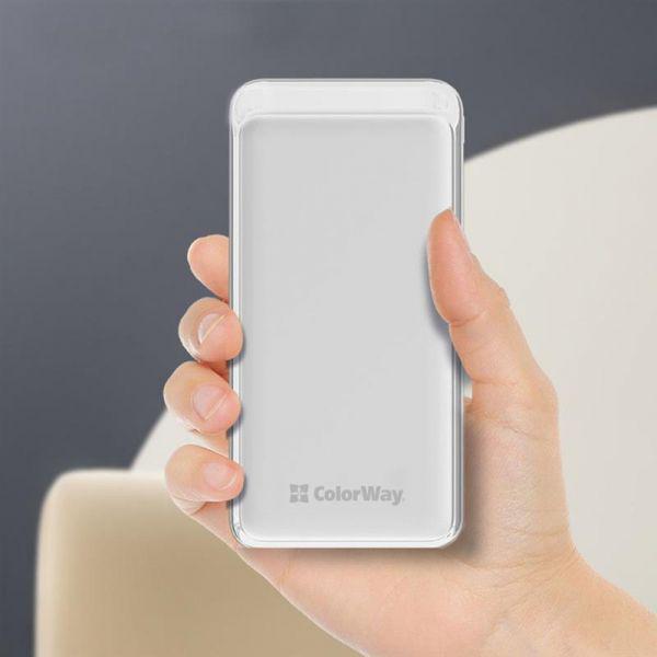 Повербанк ColorWay Slim 20000 mAh White (CW-PB200LPG3WT-PD) - фото 6