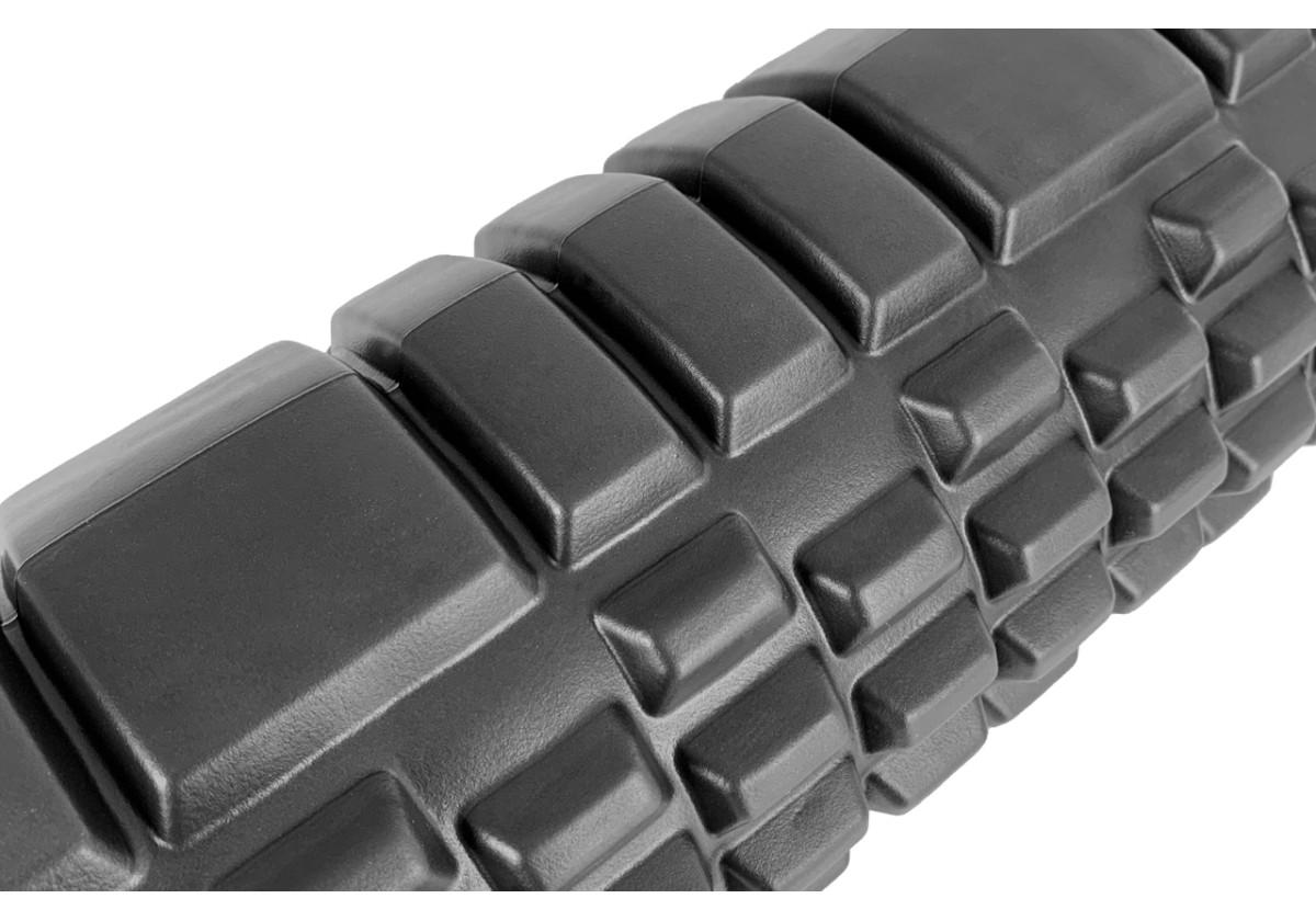 Массажный ролик EasyFit Grid Roller v.1.1 33 см Черный (EF-2020a-BK) - фото 2