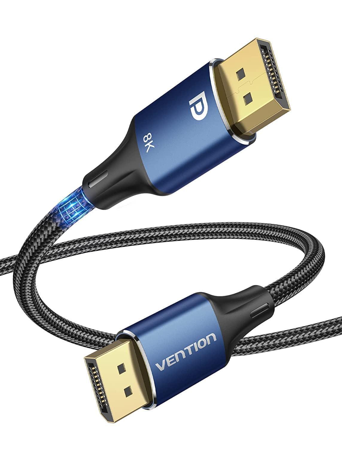Кабель Vention DisplayPort 1.4 8K 60Hz 4K 144Hz 1080p 240Hz 32.4 Гбит/с DP Dynamic HDR G-Sync Free Sync 5 м Черный (HCELJ) - фото 13