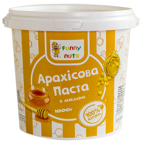 Арахісова паста FunnyNuts з медом 1000 г (1320098075)