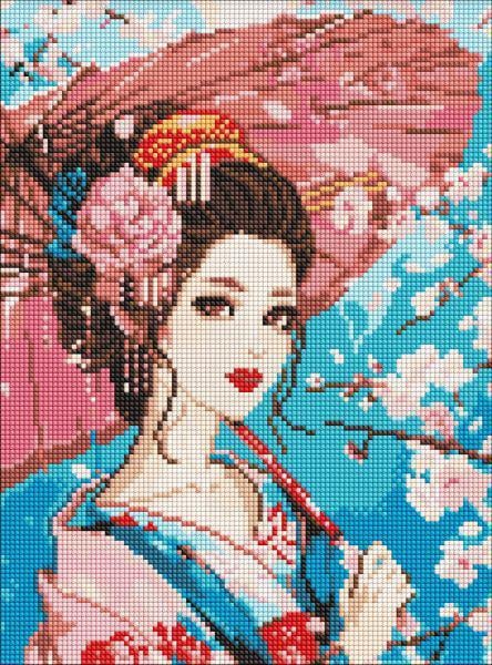 Алмазная мозаика Ideyka Японская красавица 30x40 см (Id-AMO8058)
