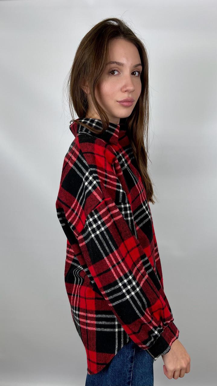 Сорочка жіноча Бренд #9827-02 OS Червоний (24064069) - фото 2 Сорочка жіноча Бренд #9827-02 OS Червоний (24064069) - фото 2