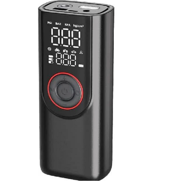 Компрессор автомобильный аккумуляторный ATJ-9566 с дисплеем, светом и насадками (2919) Компрессор автомобильный аккумуляторный ATJ-9566 с дисплеем, светом и насадками (2919)