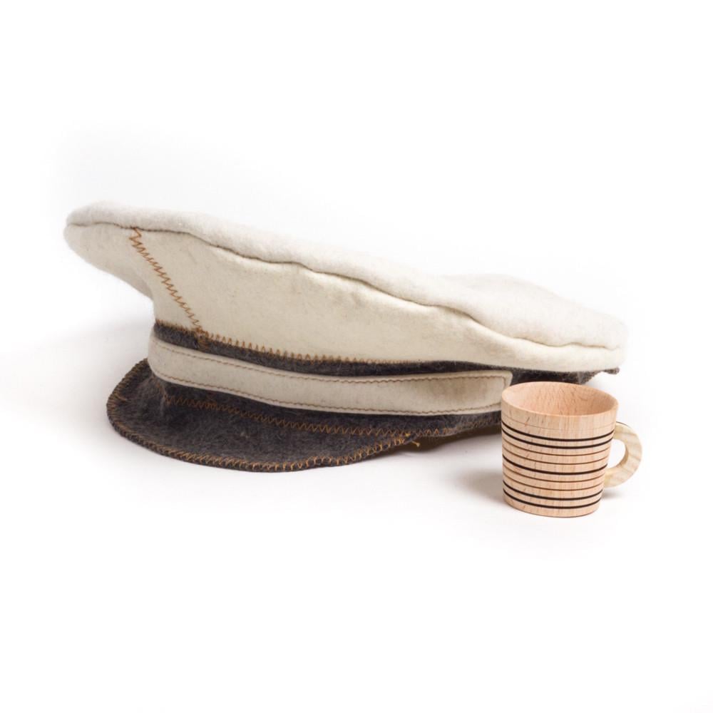 Банная шапка Luxyart Дембель из натурального войлока Белый (LA-092)