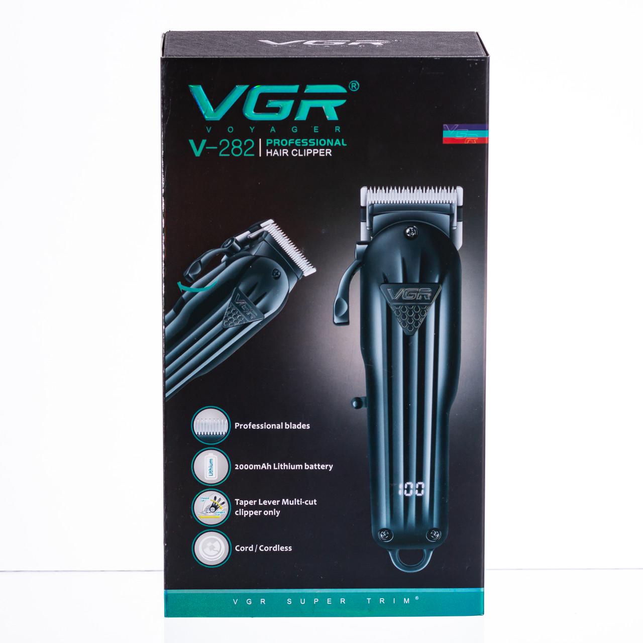 Машинка для стрижки VGR V-282 акумуляторна бездротова Чорний (7365) - фото 19 Машинка для стрижки VGR V-282 акумуляторна бездротова Чорний (7365) - фото 19