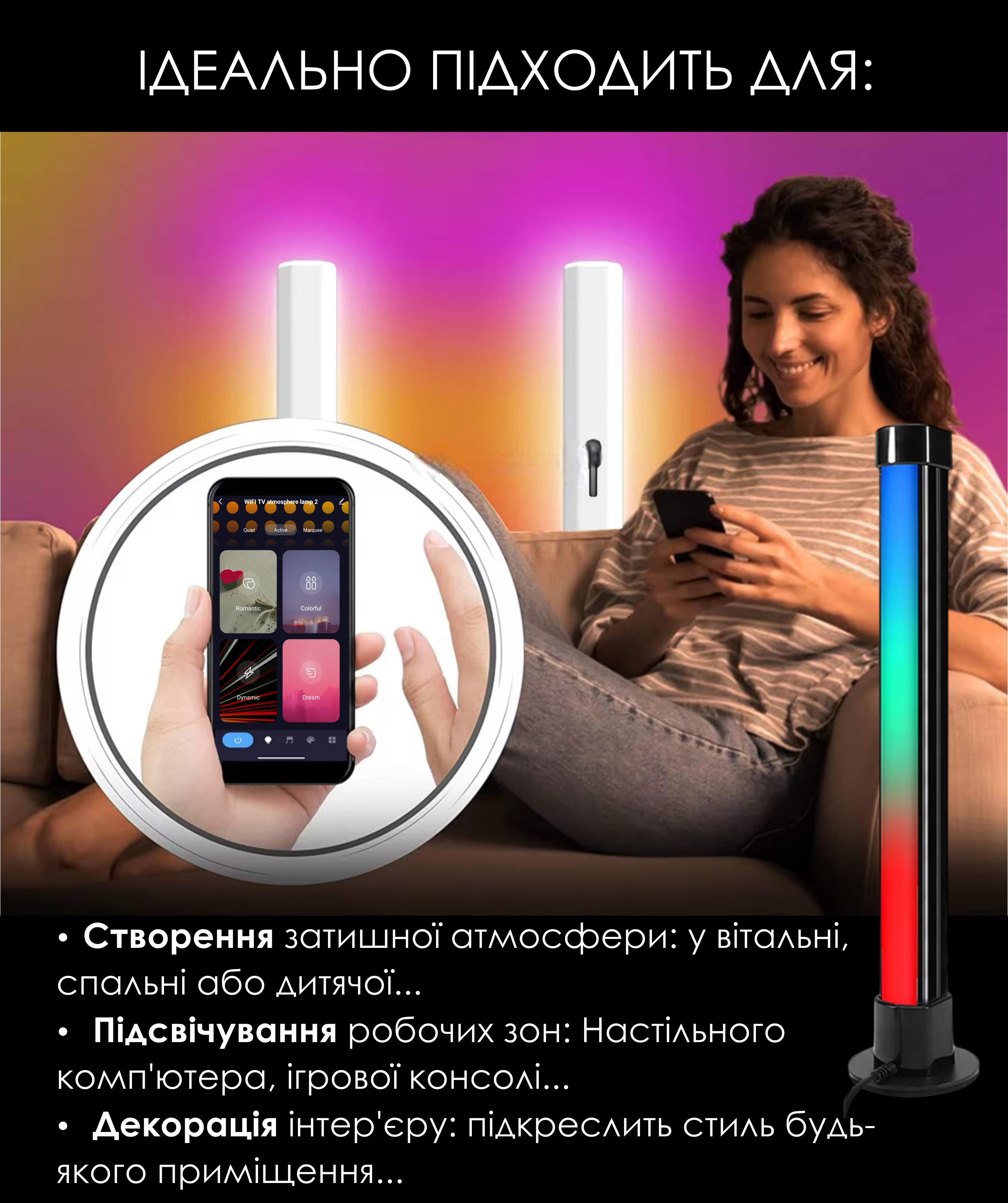 Панелі cвітлодіодні Tuya Smart LED RGB WiFi 2700-6500K Black (5002) - фото 3 Панелі cвітлодіодні Tuya Smart LED RGB WiFi 2700-6500K Black (5002) - фото 3