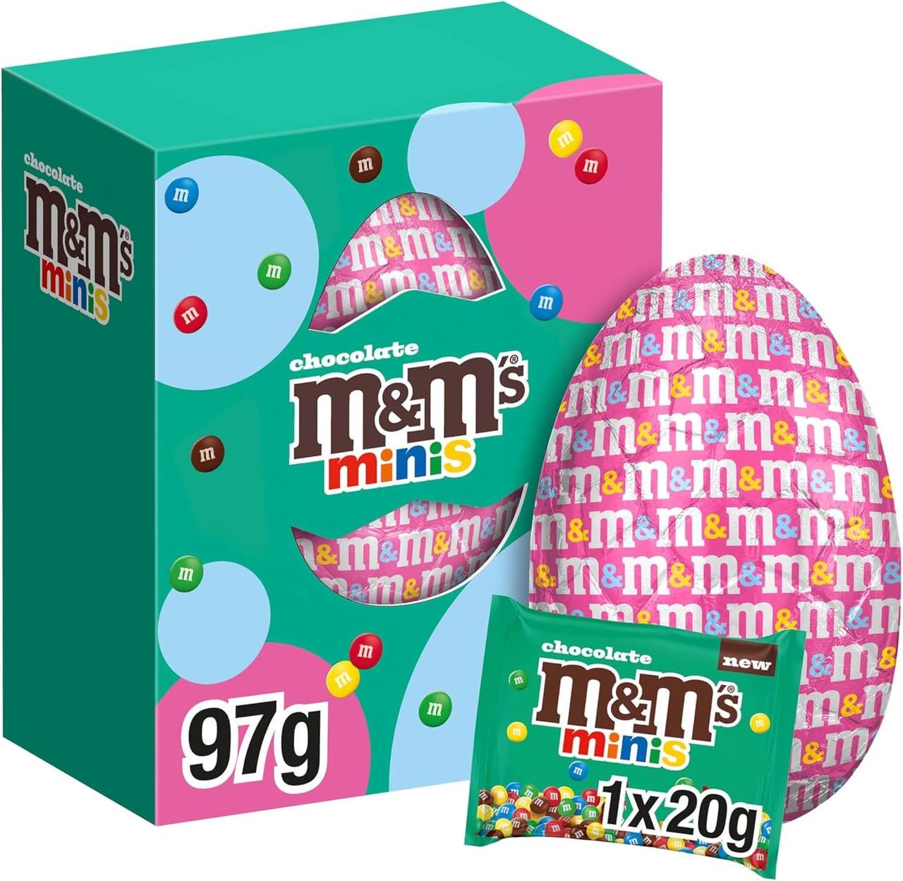 Шоколадне яйце з цукерками M&M's Minis Milk Chocolate Medium Easter Egg 97 г