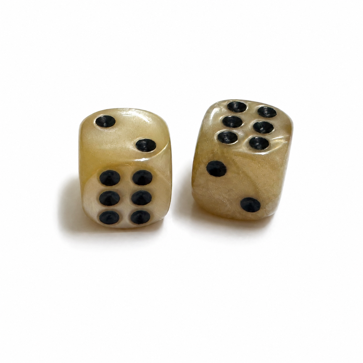 Игральные кубики акриловые 12 мм 2 шт. Перламутровый (3166571193)
