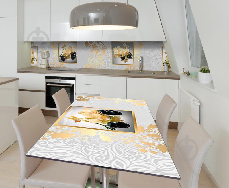 Наклейка виниловая на стол Zatarga  "Золотой Орнамент" 600х1200 мм