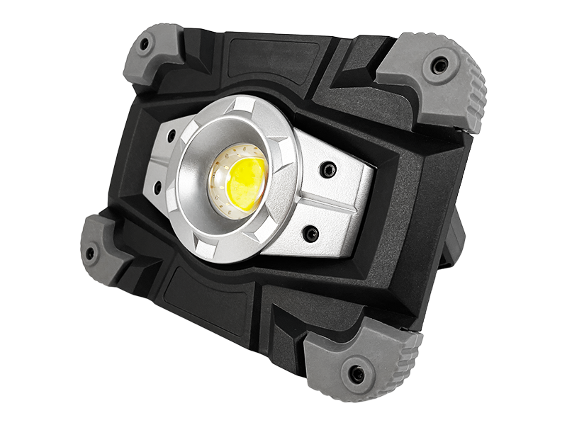 Прожектор Lemanso LED микро-USB и кнопка 10W COB 400 Lm 6500К IP54 Серо-черный (LMP102)
