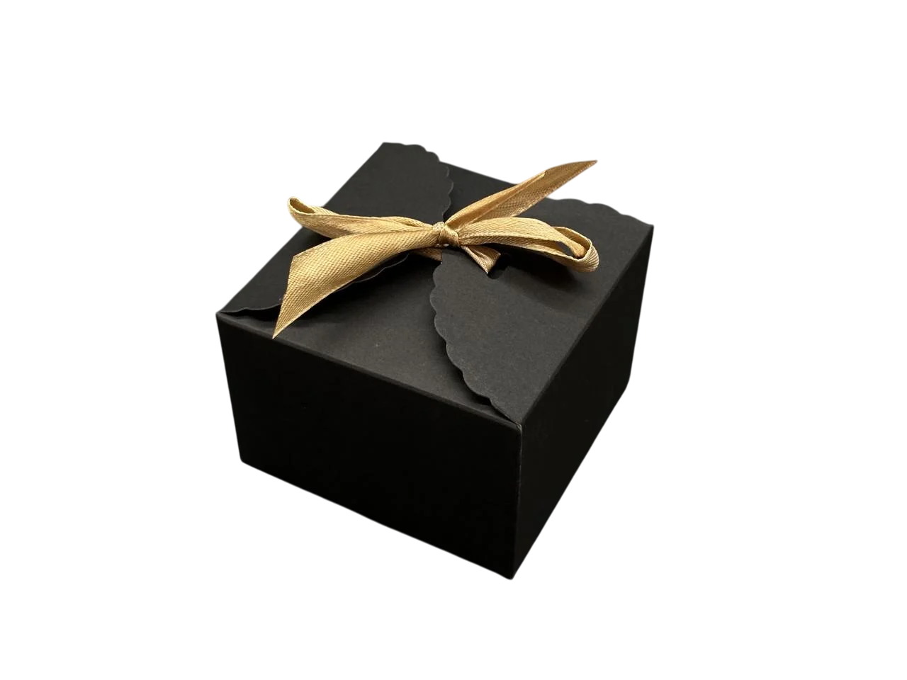 Коробка для подарков сборная с завязками картонная 9х9х6 см Черный (OA-61) - фото 1 Коробка для подарков сборная с завязками картонная 9х9х6 см Черный (OA-61) - фото 1