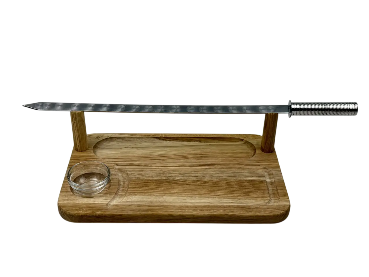 Доска для подачи шашлыка GrillMaster SJ-6556 с соусницей 40х25 см (10-164-SJ-6556) Доска для подачи шашлыка GrillMaster SJ-6556 с соусницей 40х25 см (10-164-SJ-6556)