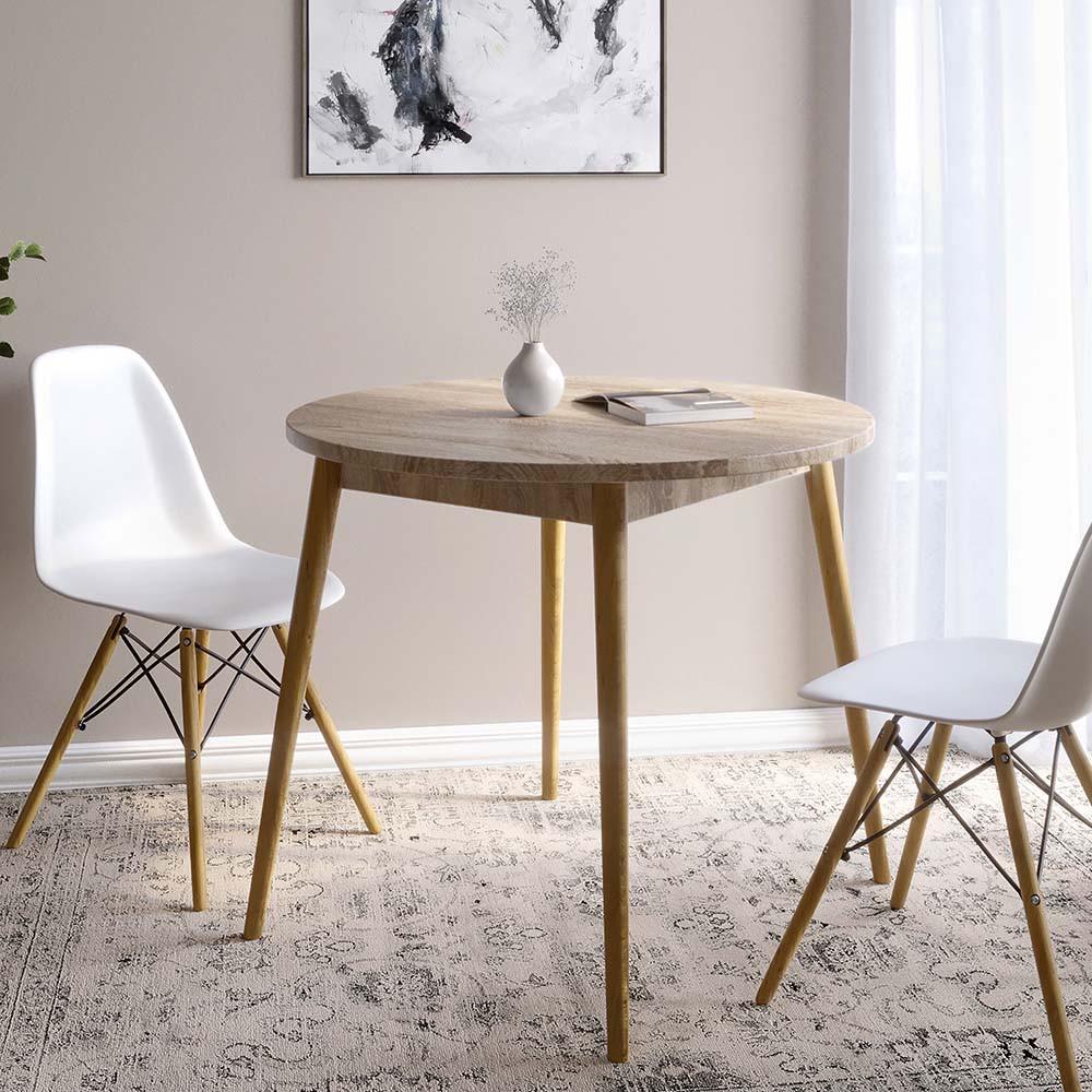 Обеденный стол круглый Lion Маями-1 деревянные ножки Дуб сонома трюфель (Lion-041154) - фото 1 Обеденный стол круглый Lion Маями-1 деревянные ножки Дуб сонома трюфель (Lion-041154) - фото 1