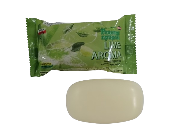 Мыло туалетное РЕЦЕПТИ ПРИРОДИ Lime aroma 90 г