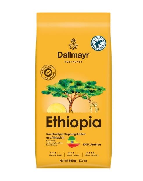 Кава в зернах Dallmayr Ethiopia 500 г 100% арабіка